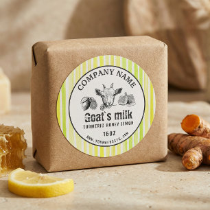 Étiquette de savon au lait de chèvre Kraft Logo