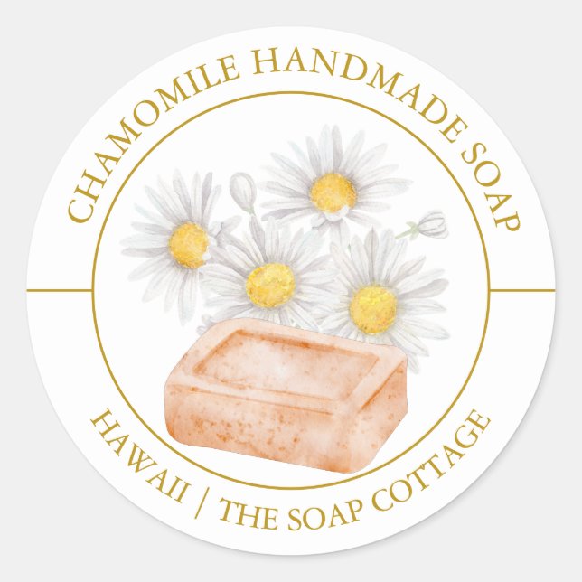 Étiquette de savon Chamomile (Devant)