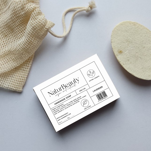 Étiquette de savon cosmétique de produit moderne (Créateur téléchargé)