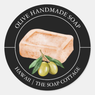 Étiquette de savon d'olive