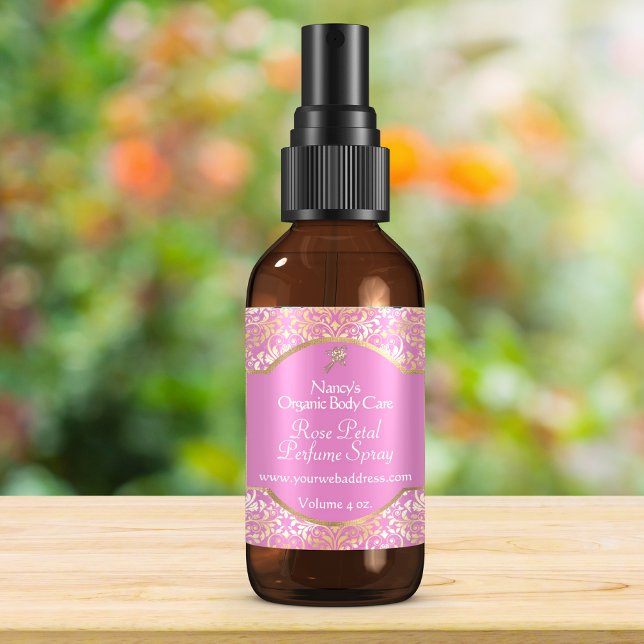 Étiquette de savon en mousse rose et or - 1 (Créateur téléchargé)