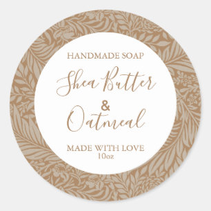 Étiquette de savon personnalisable modèle Floral o