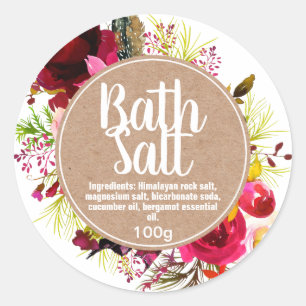 Étiquette de sel de bain personnalisable