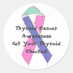 Étiquette de sensibilisation au cancer de la thyro