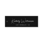 Étiquette de signature de script noir