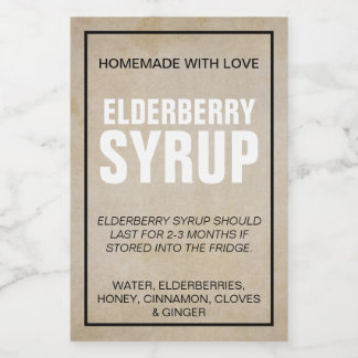 Étiquette de sirop de sureau ZEB_07