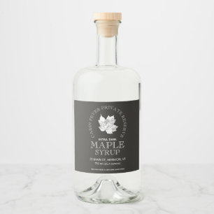 Étiquette de sirop d'érable à logo circulaire (fon