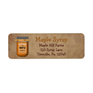 Étiquette de sirop d'érable petit