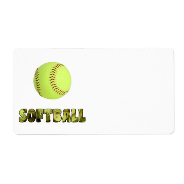 Étiquette de softball (Devant)
