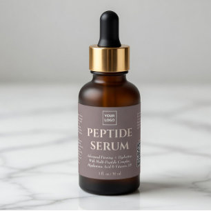 Étiquette de soins de peau de sérum de peptide pro