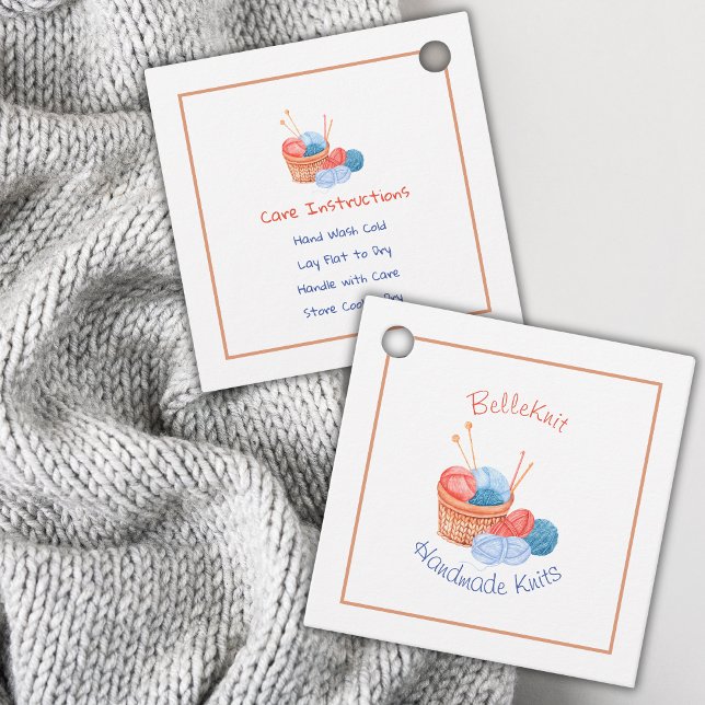 Étiquette de soins Knit et étiquette Hang (Créateur téléchargé)