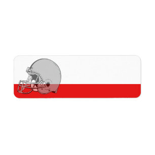 Étiquette de sport de casque de football
