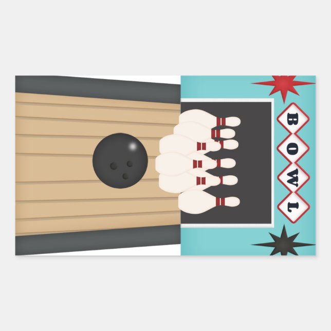 Étiquette de sport Fun Bowling Lane (Devant)