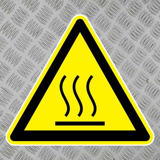 Étiquette de surface chaude à risque de brûlure (Créateur téléchargé)