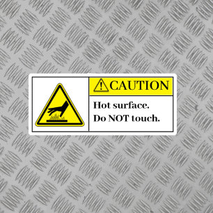 Étiquette de surface chaude de mise en garde