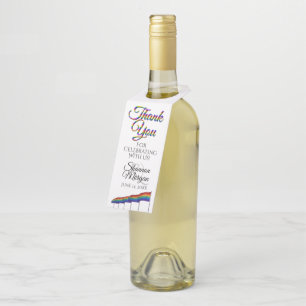 Étiquette de suspension de bouteille de mariage ar