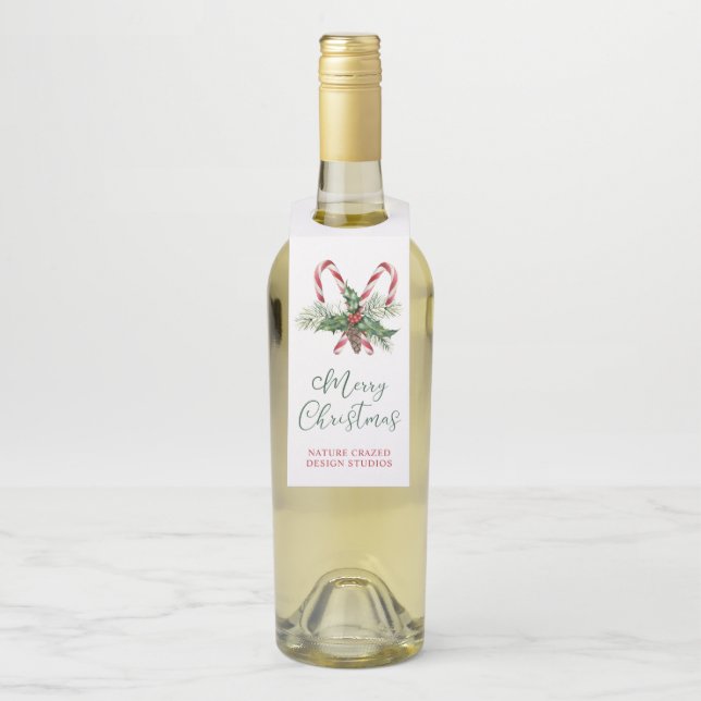 Étiquette de suspension de bouteille de Noël de la (Sur bouteille)