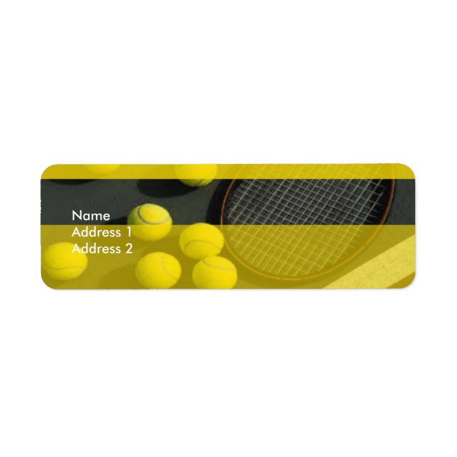 Étiquette de tennis (Devant)