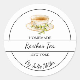 Étiquette de thé Rooibos maison simple