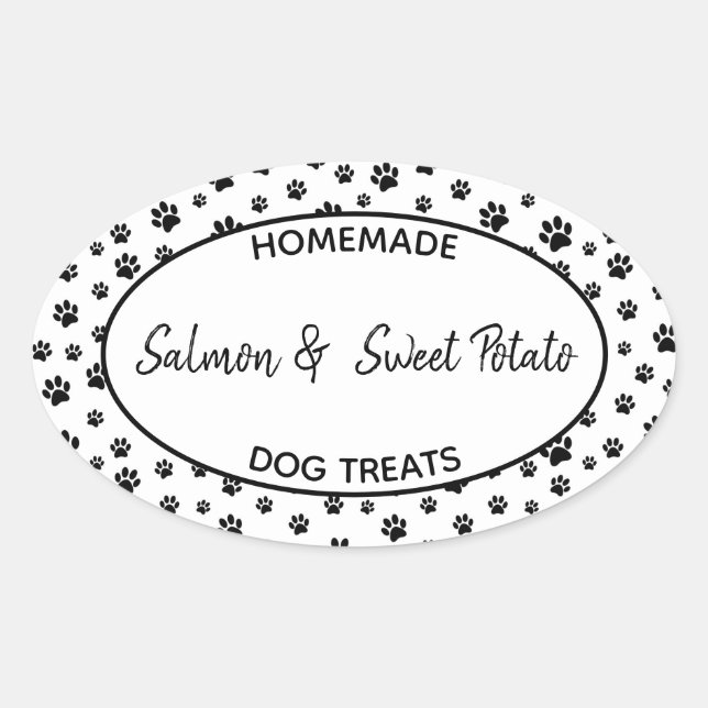 Étiquette de traitement de chien fait maison (Devant)