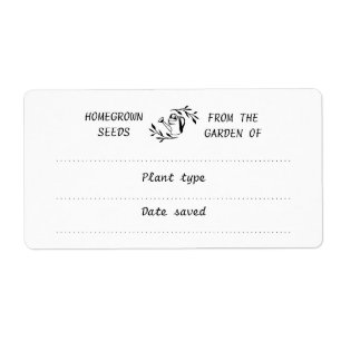 Étiquette de type Plante Garden Seed Saver