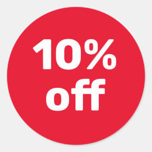 ÉTIQUETTE DE VENTE PERSONNALISÉE 10% DE RÉDUCTION 