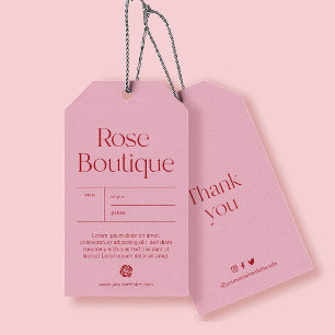 Étiquette de Vêtement Produit Rose Blush