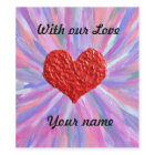 Étiquette de vin Cœur Coloré