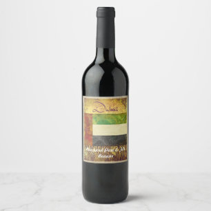 Étiquette de vin de Dubaï