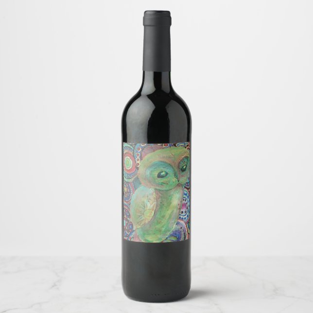étiquette de vin de hibou (Devant)