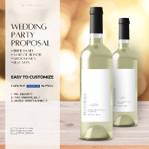 Étiquette de vin de la proposition de la servante