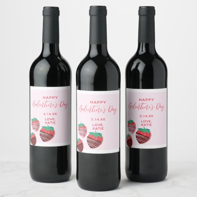 Étiquette de vin de la Saint-Galentin (Bouteilles)