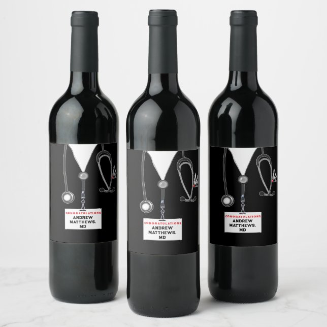 Étiquette de vin de l'école Médicale créative (Bouteilles)