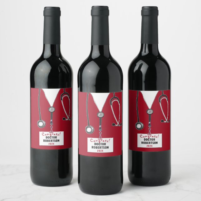 Étiquette de vin de l'école Médicale créative (Bouteilles)