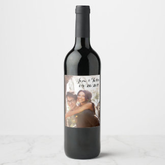 Étiquette de vin de mariage personnalisé