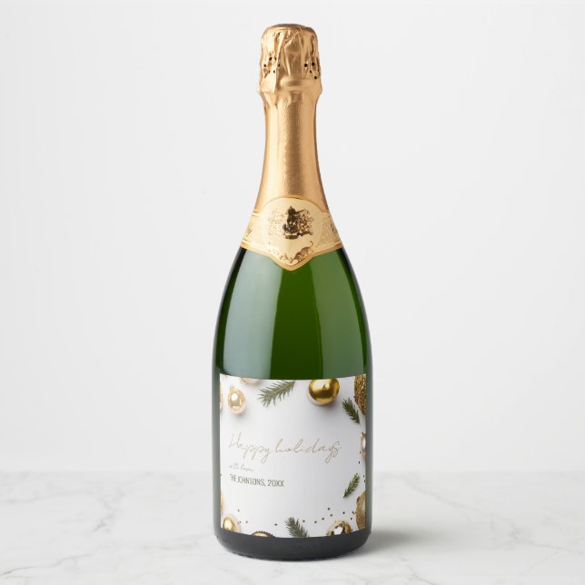 Étiquette de vin de Noël (Devant)