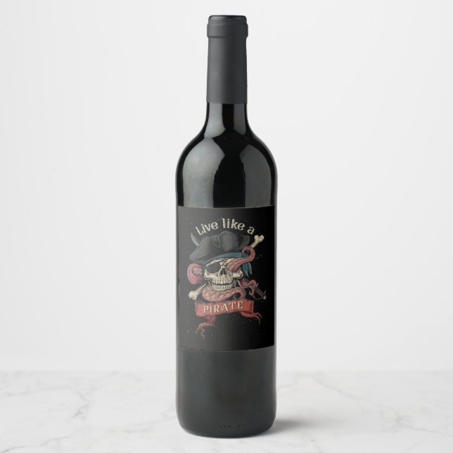 Étiquette de vin de pirate (Devant)