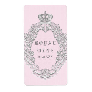 Étiquette de vin de princesse élégante vintage de