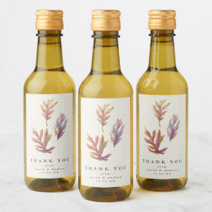 Étiquette de vin de remerciement de mariage aux fe