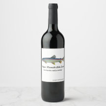 étiquette de vin de truite