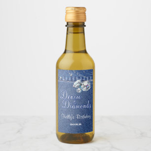 Étiquette de vin Denim et Diamonds