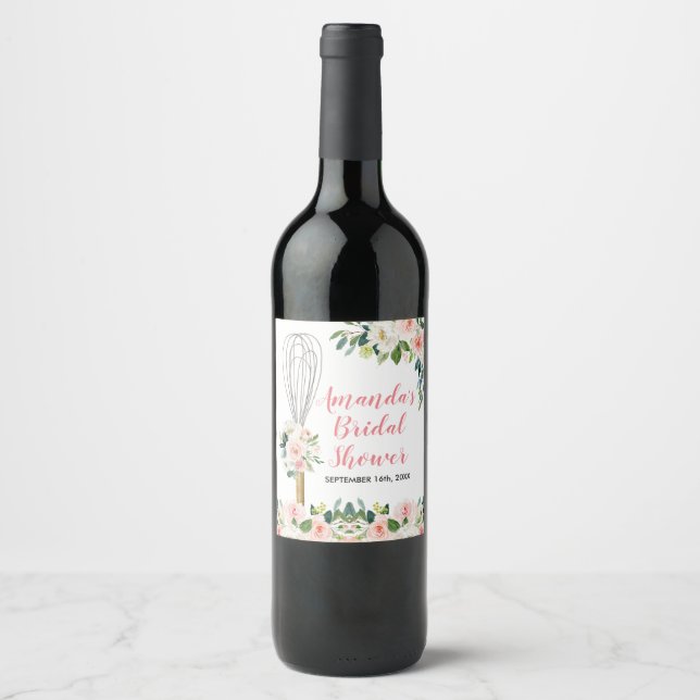 Étiquette de vin Fleurs roses Bientôt emporté (Devant)