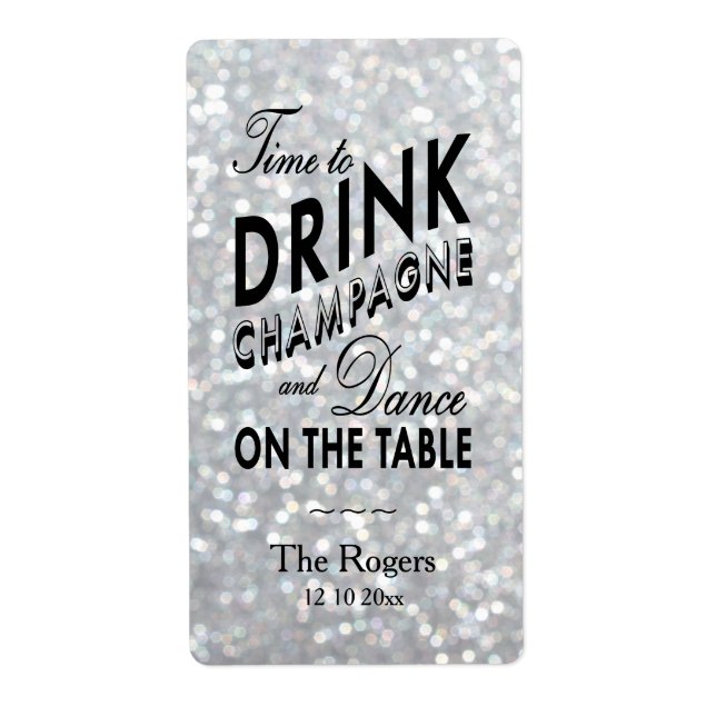 Étiquette de vin Hollywood Glam (Devant)