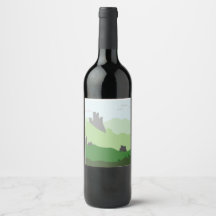 Étiquette de vin italien Castle