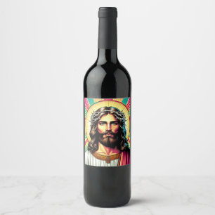 Étiquette de vin Kitsch Jesus !