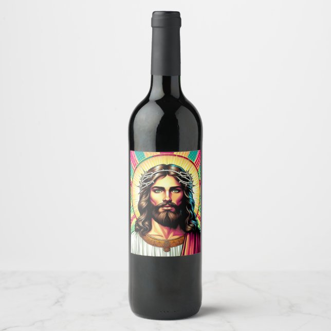 Étiquette de vin Kitsch Jesus ! (Devant)