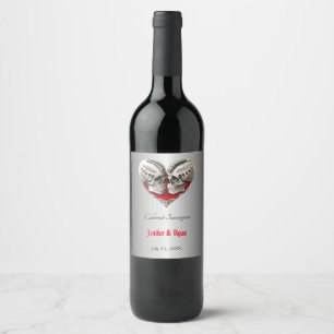 Étiquette de vin Mariage d'Halloween