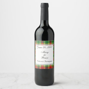 Étiquette de vin Mariage écossais de Buchanan
