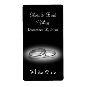 Étiquette de vin Mariage éternité (noir)