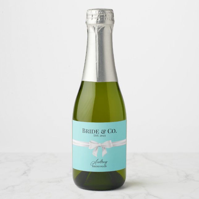 Étiquette de vin mousseux miniature pour demoisell (Devant)